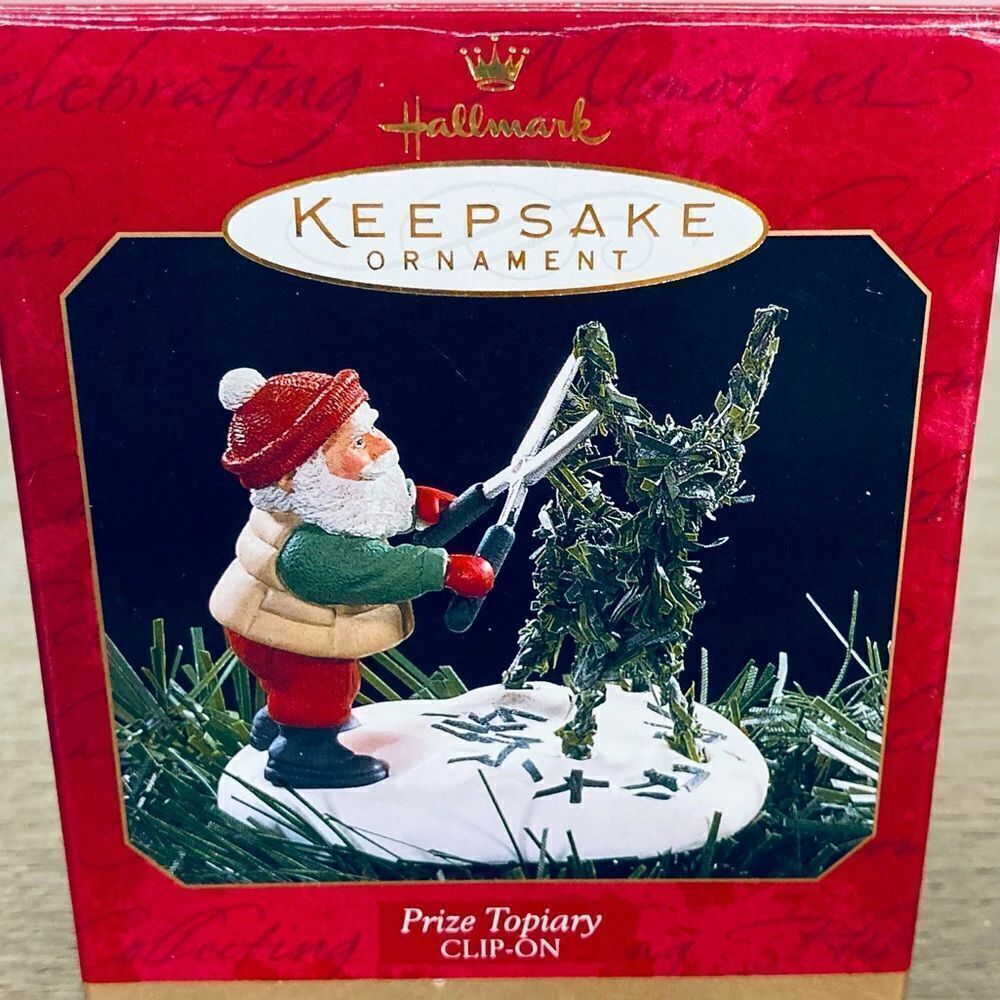 Hallmark Santa “Prize Topiary” Vintage Christmas Ornament